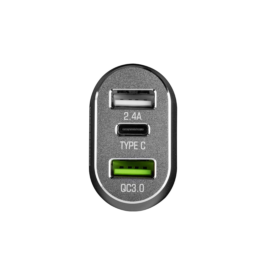 Modecom CU2C1 Kfz-Ladegerät schwarz 3-Port USB-C Quick Charge