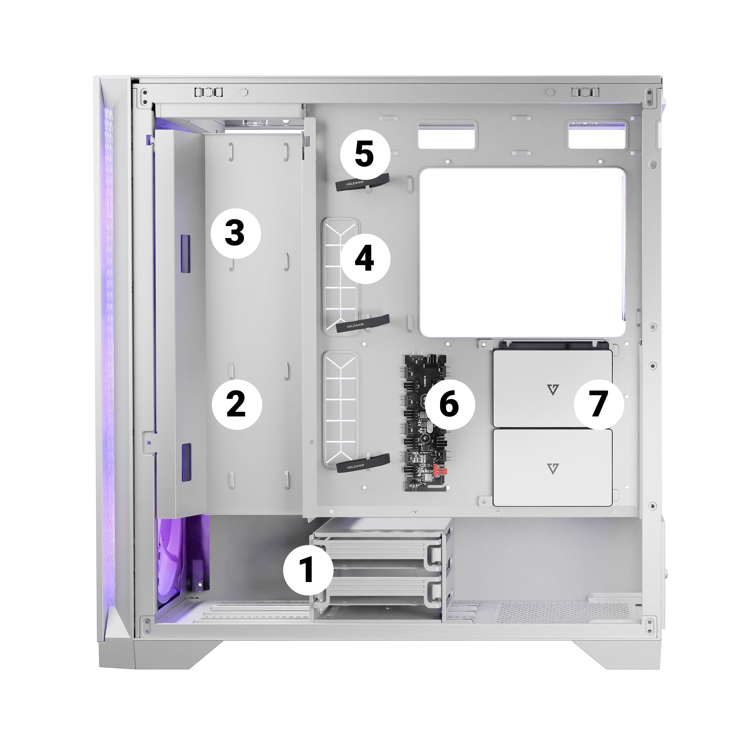Modecom Volcano Expanse T APEX PC-Gehäuse Weiß ARGB