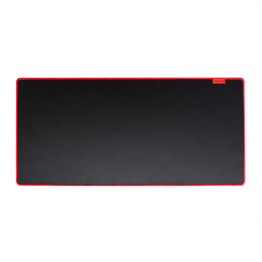 Modecom Volcano Erebus Black Mauspad Stoff groß rot Saum