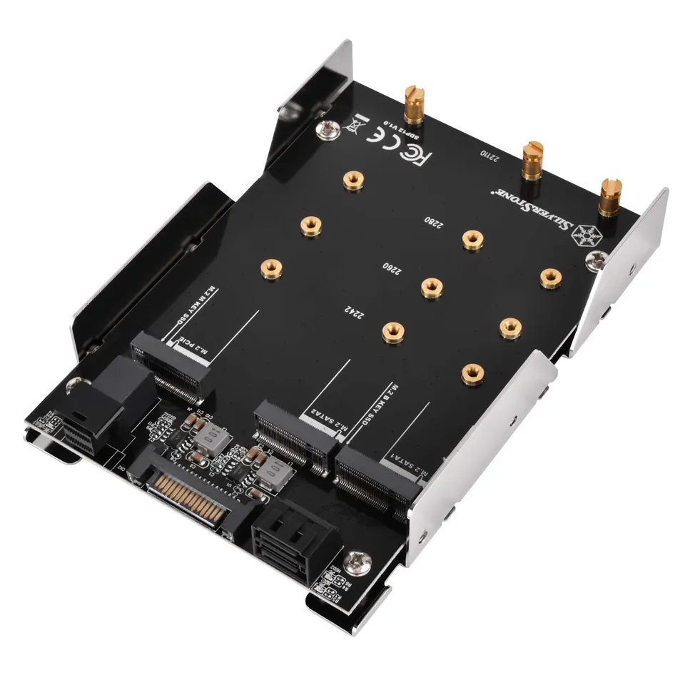 SilverStone SDP12 M.2 SSD Halterung 3,5 Zoll NVMe SATA