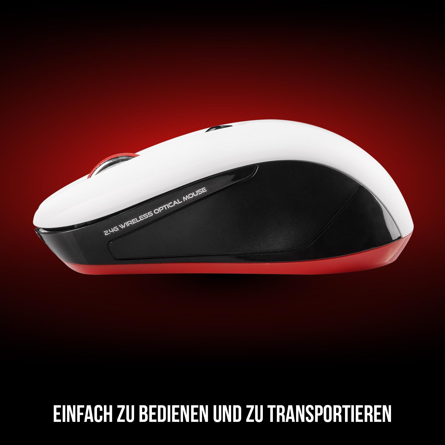 Modecom MC-WM9.1 Maus schwarz-weiß kabellos 1600 DPI