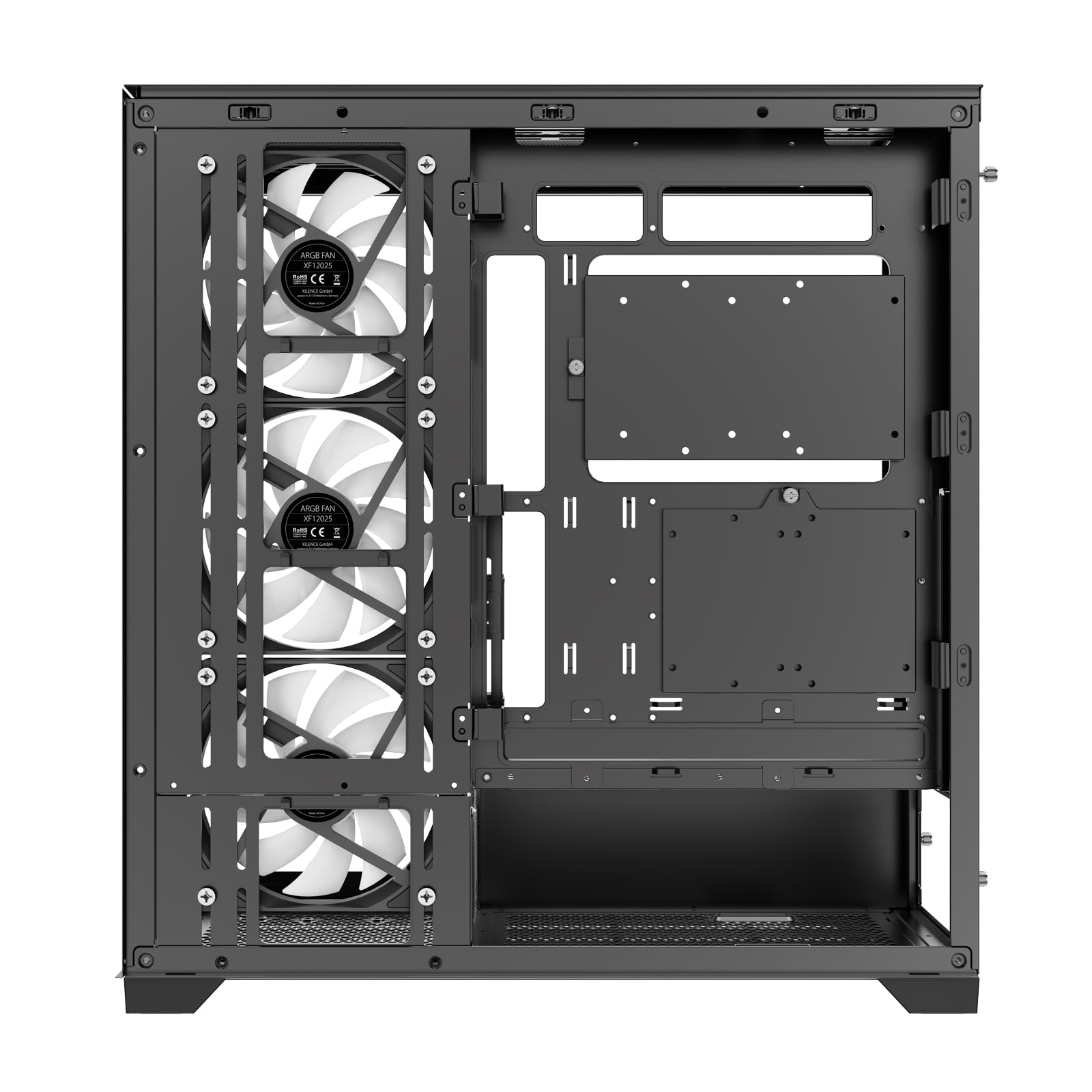 Xilence Gaming XG171 Gleam Midi Tower PC Gehäuse ARGB schwarz