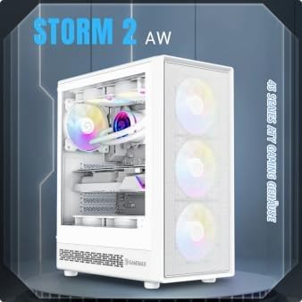 GAMEMAX Storm 2 Midi Tower Gehäuse Weiß 6x ARGB
