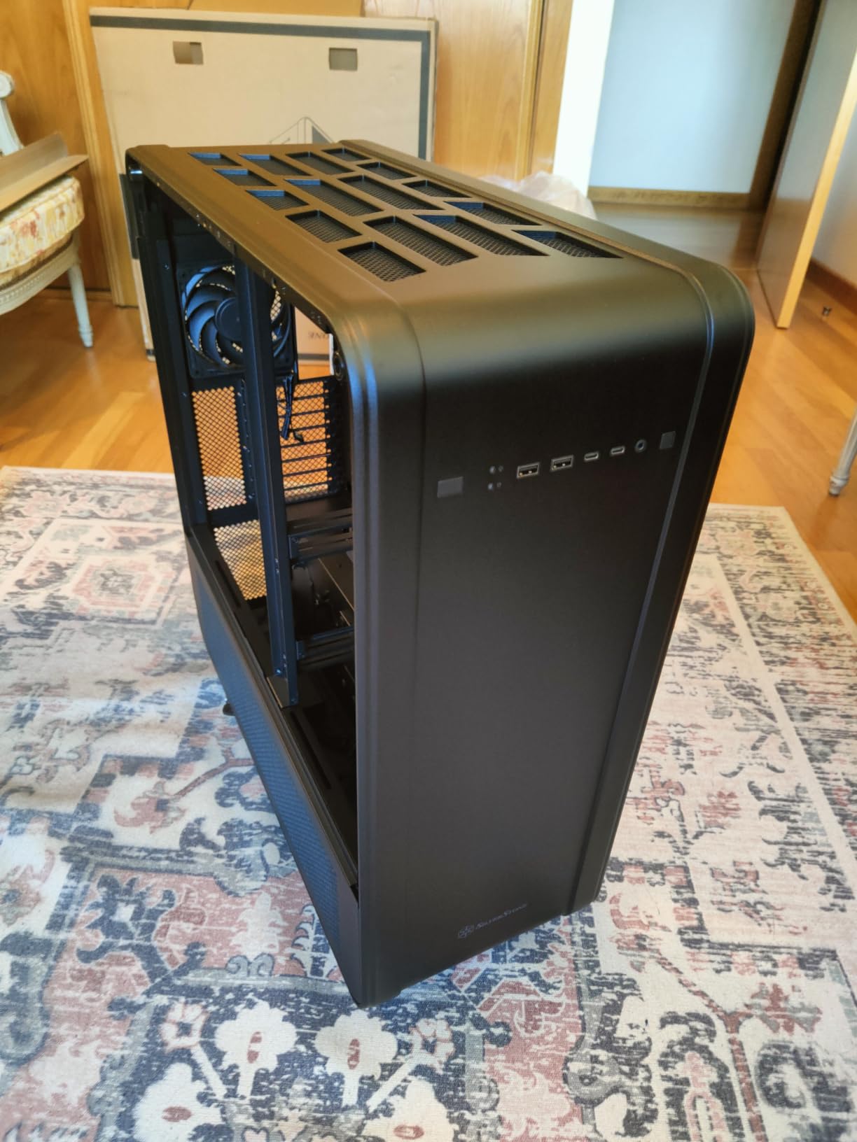 SilverStone ALTA T1 Super-Tower Alu-Gehäuse Schwarz