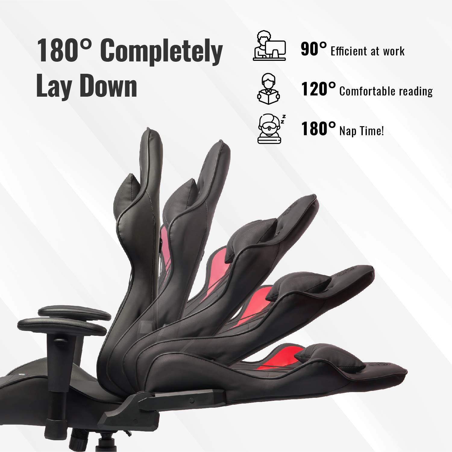 Cooler Master Caliber R1 Gaming-Stuhl Rot PU-Leder ergonomisch