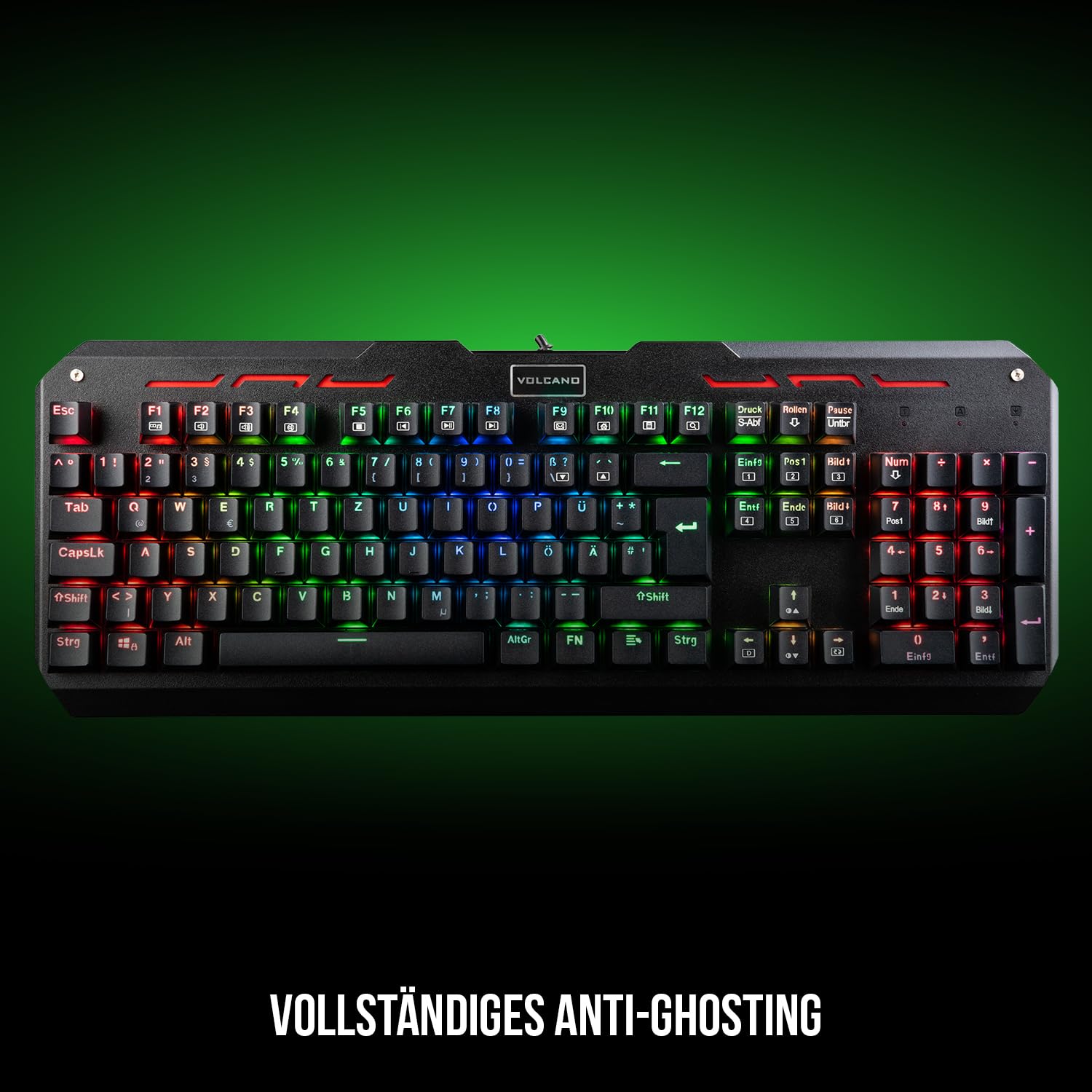 Modecom Volcano Hammer RGB Tastatur QWERTZ Outemu Blau