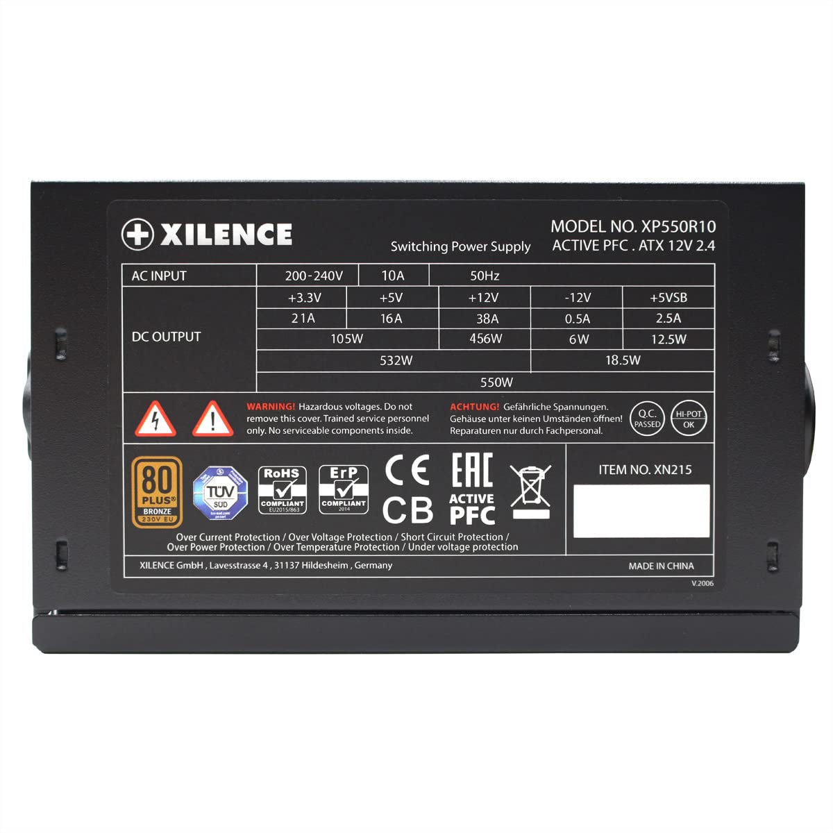 Xilence Performance C XP450R10 450W ATX Netzteil Bronze