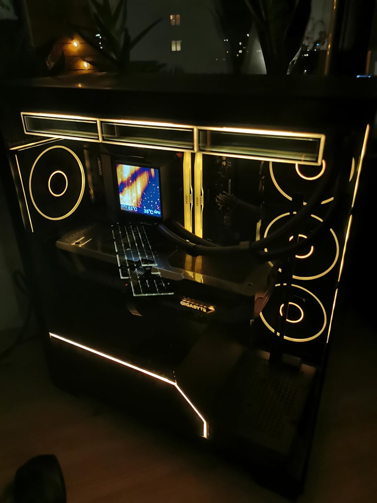 Modecom Volcano Stellar Plus ARGB PC-Gehu00e4use schwarz 5 Lu00fcfter