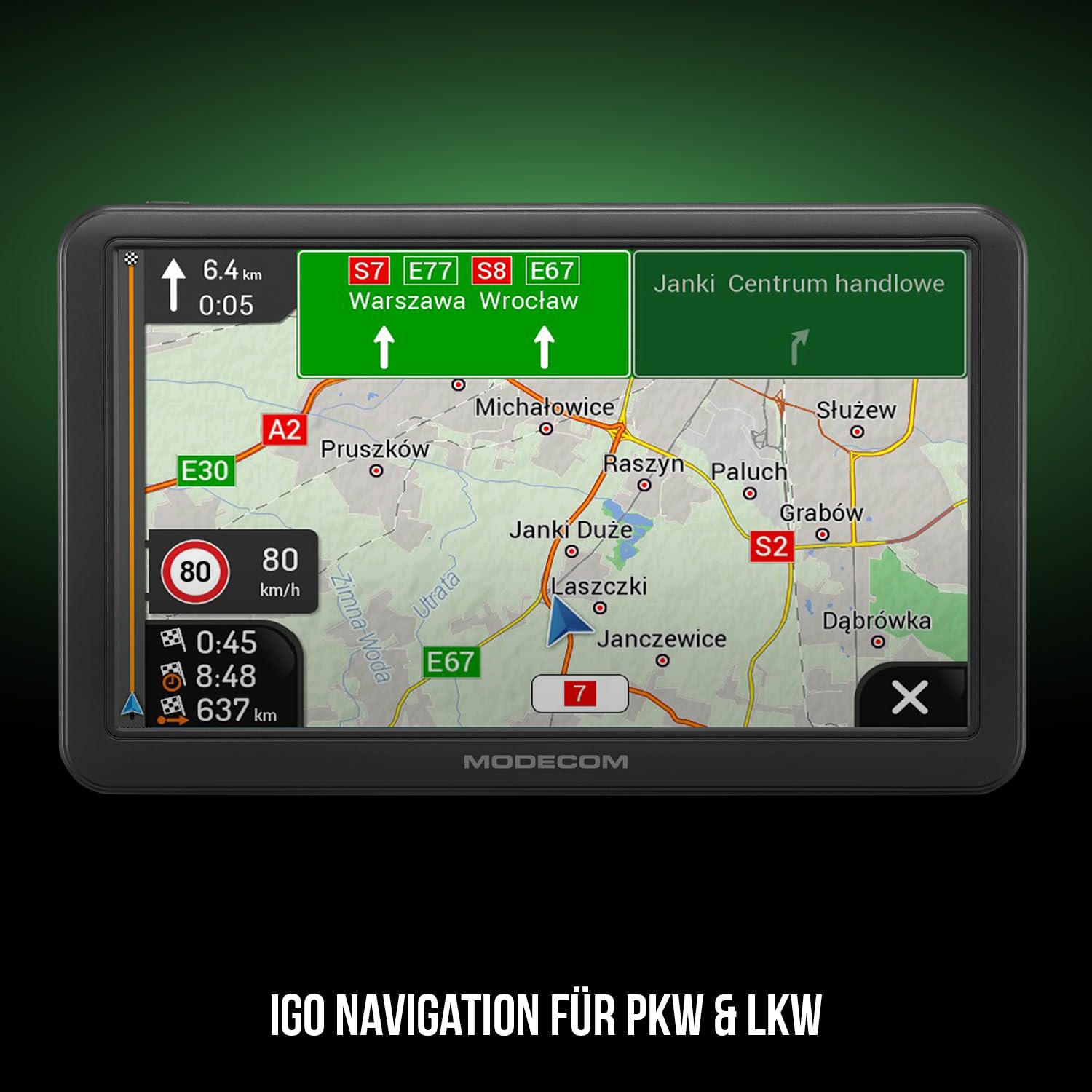 Modecom Freeway CX 7.4 Navigationsgerät 7 Zoll iGO Europa