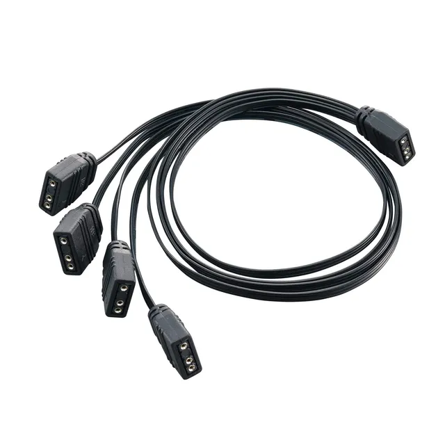 SilverStone CPL03 ARGB Verteilerkabel 1-zu-4 schwarz
