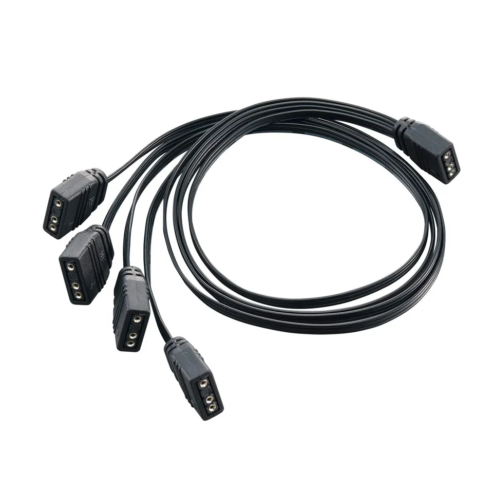SilverStone CPL03 ARGB Verteilerkabel 1-zu-4 schwarz