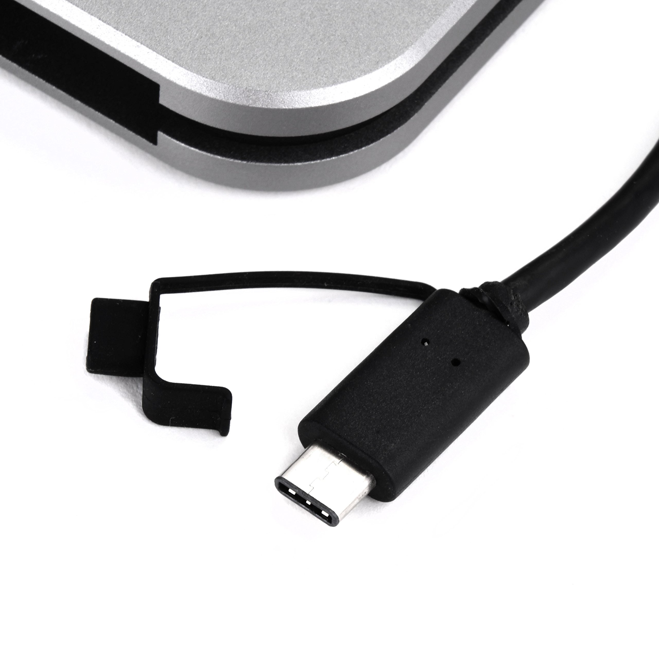 SilverStone MMS02C USB-C Festplatten Gehäuse dunkelgrau