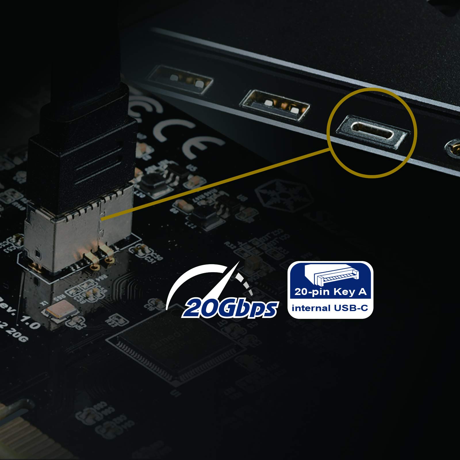SilverStone Work Station ECU07 USB-Karte 20Gbps Type-C PCIe
