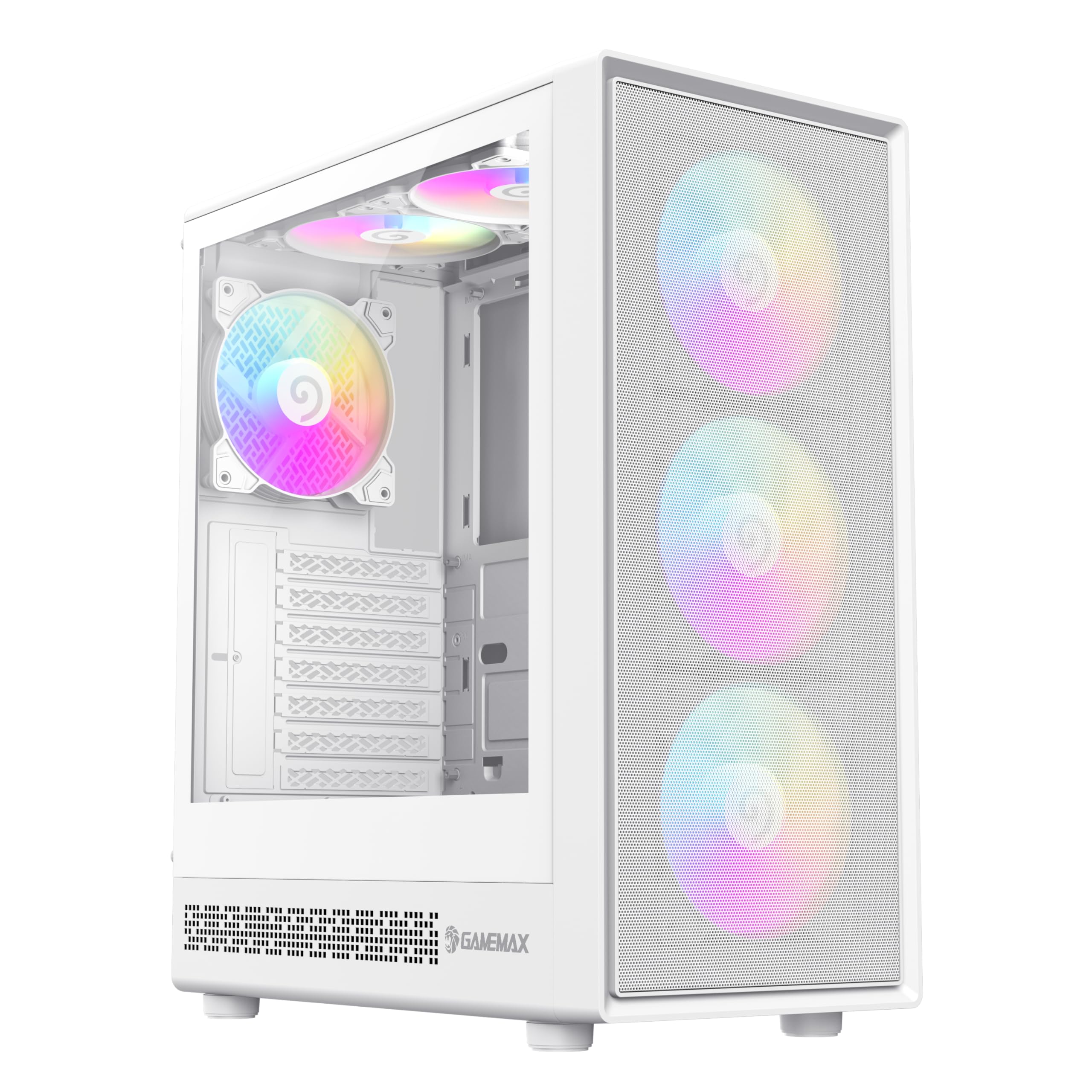 GAMEMAX Storm 2 Midi Tower Gehäuse Weiß 6x ARGB