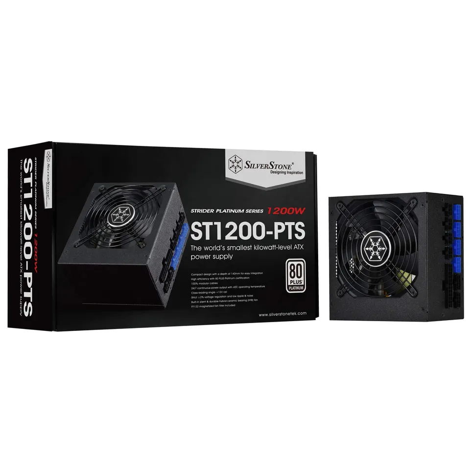 SilverStone Strider ST1200-PTS 1200W Netzteil Platinum modular schwarz
