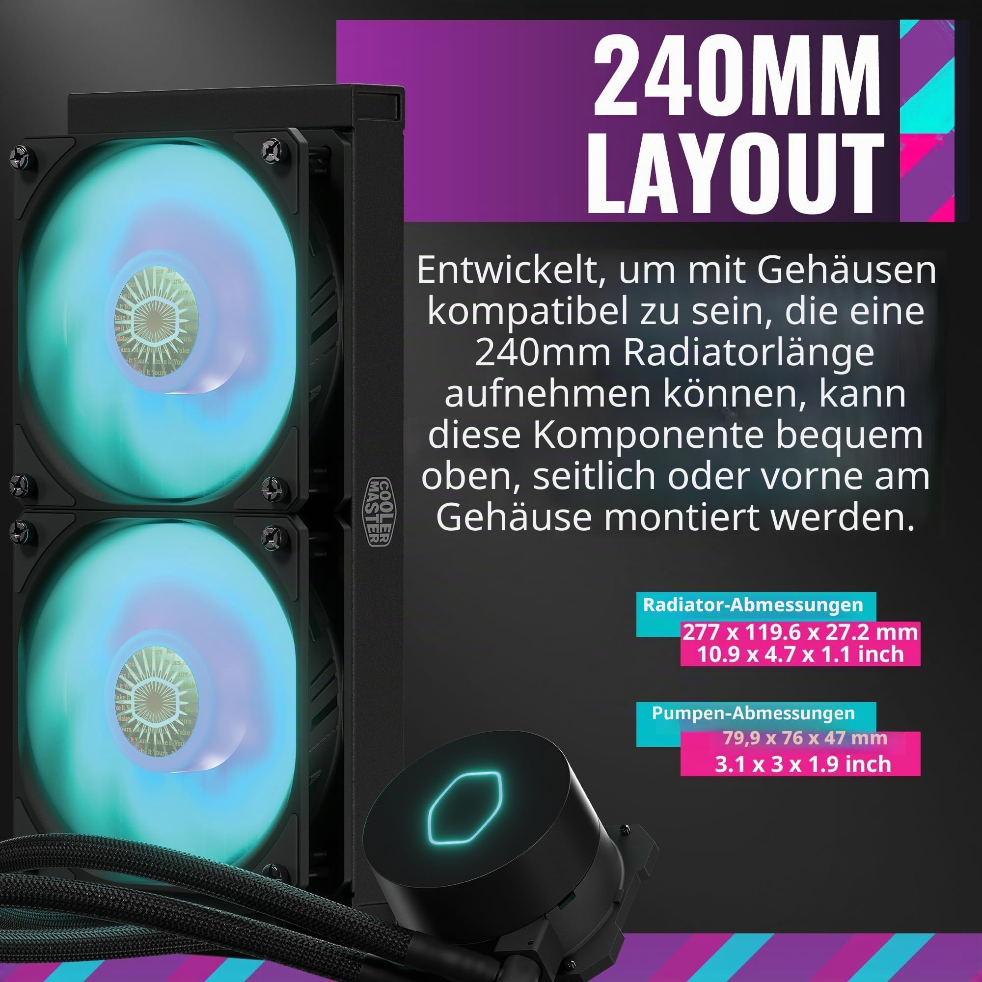 Cooler Master MasterLiquid ML240L V2 RGB Wasserkühlung 240mm