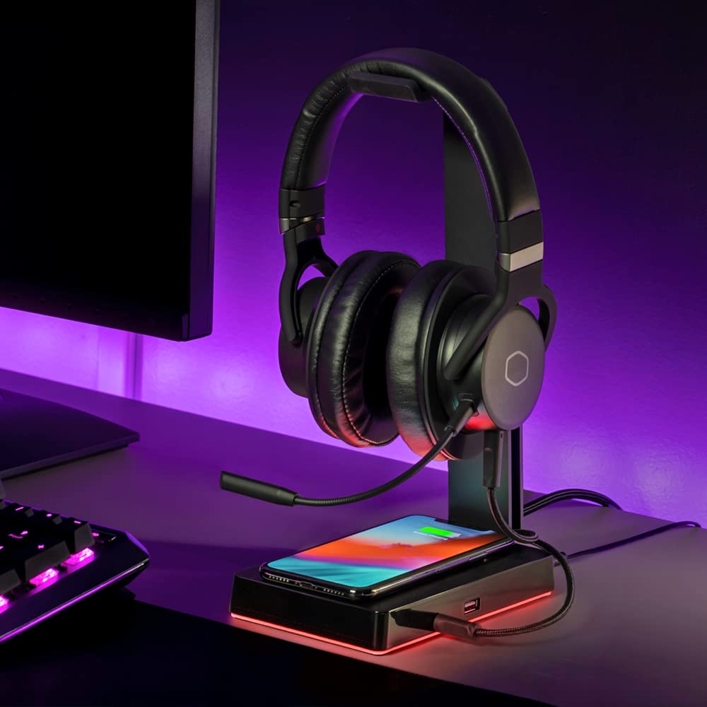 Cooler Master GS750 Headset-Halter Qi-Ladestation 7.1 RGB