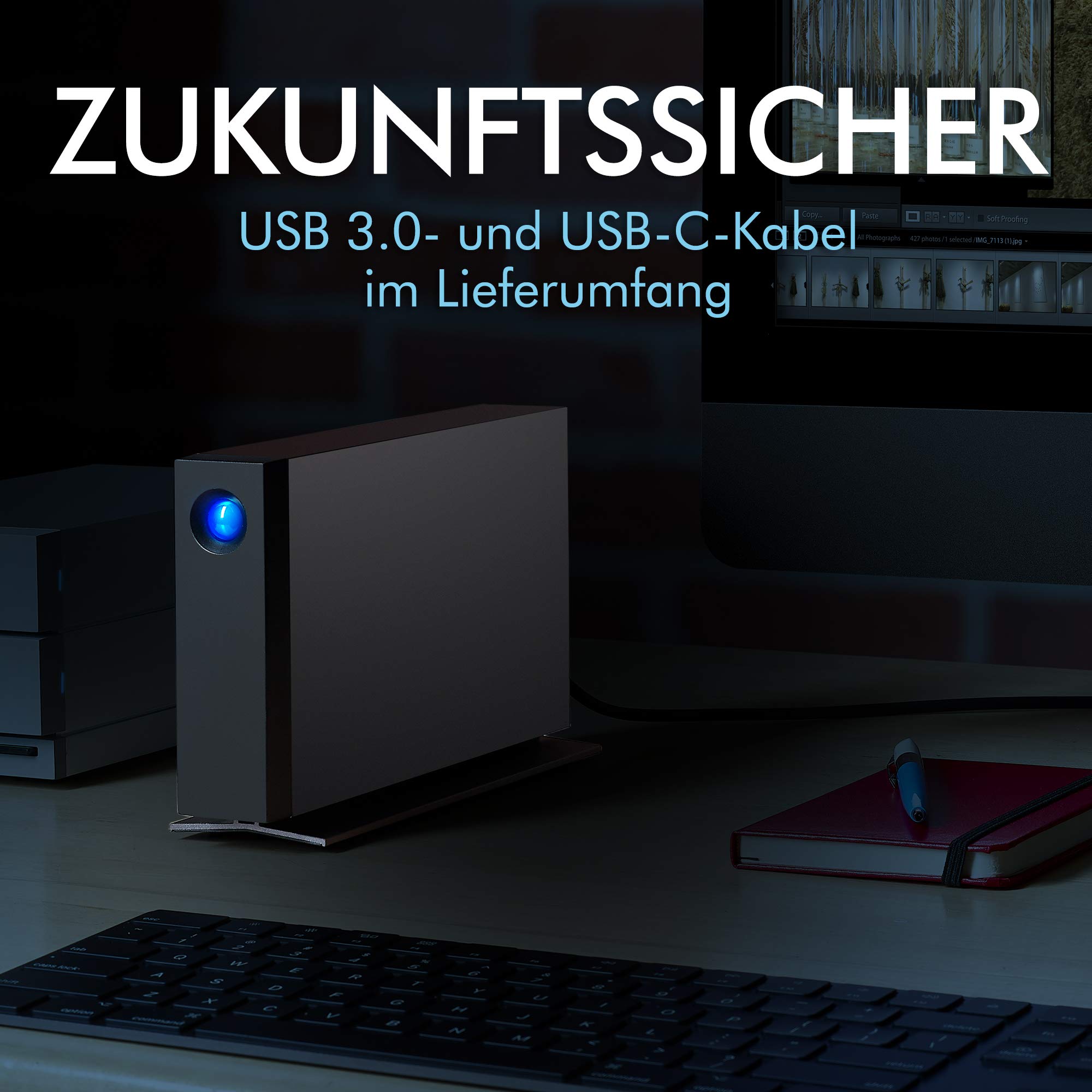 LaCie d2 Professional Festplatte 8TB USB-C Alu