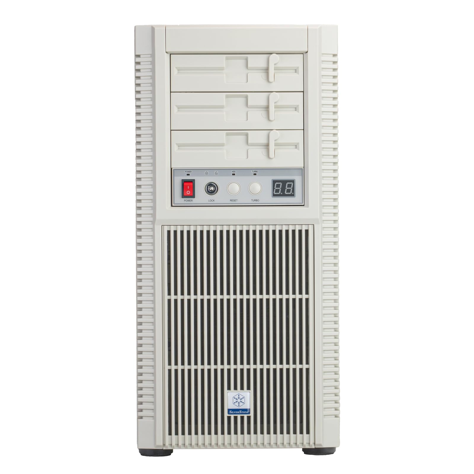 SilverStone FLP02 SST-FLP02W Tower-Gehäuse weiß Retro 360mm