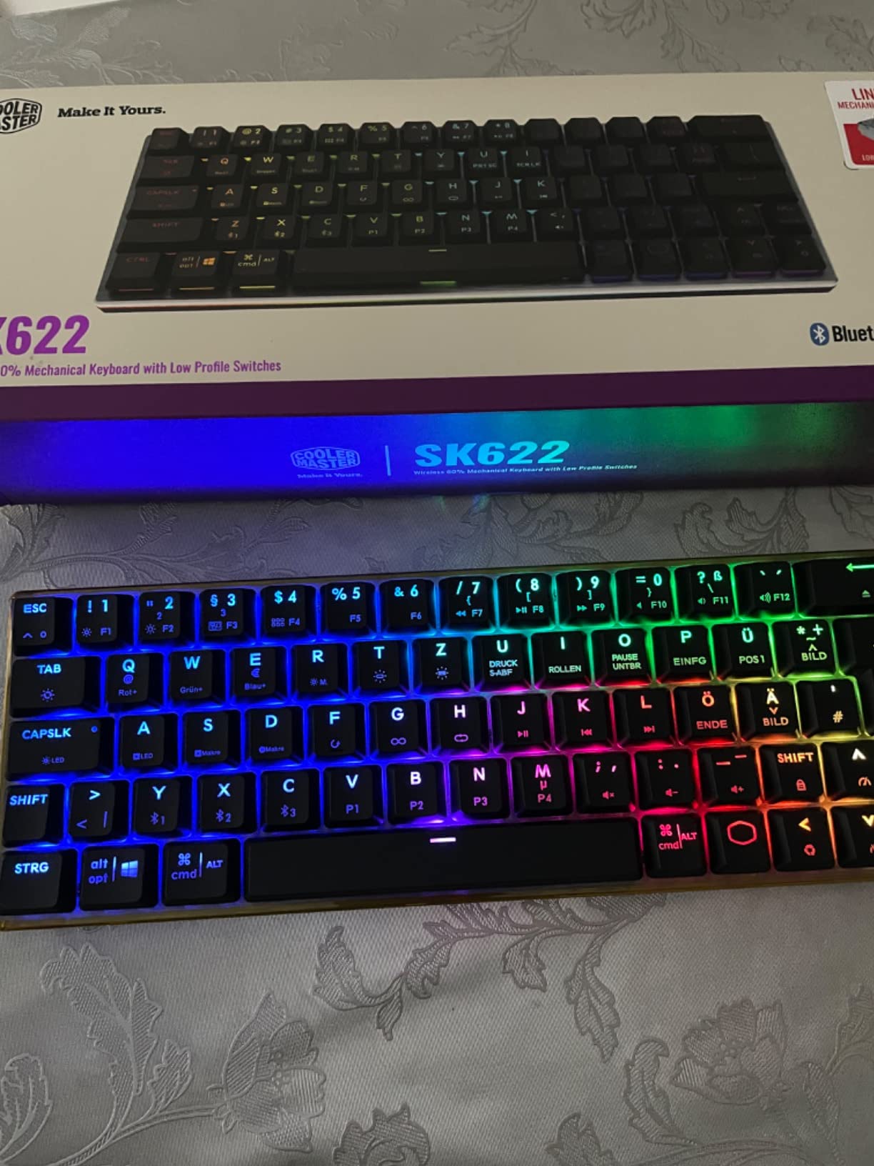 Cooler Master SK622 60% Gaming Tastatur wireless DE RGB