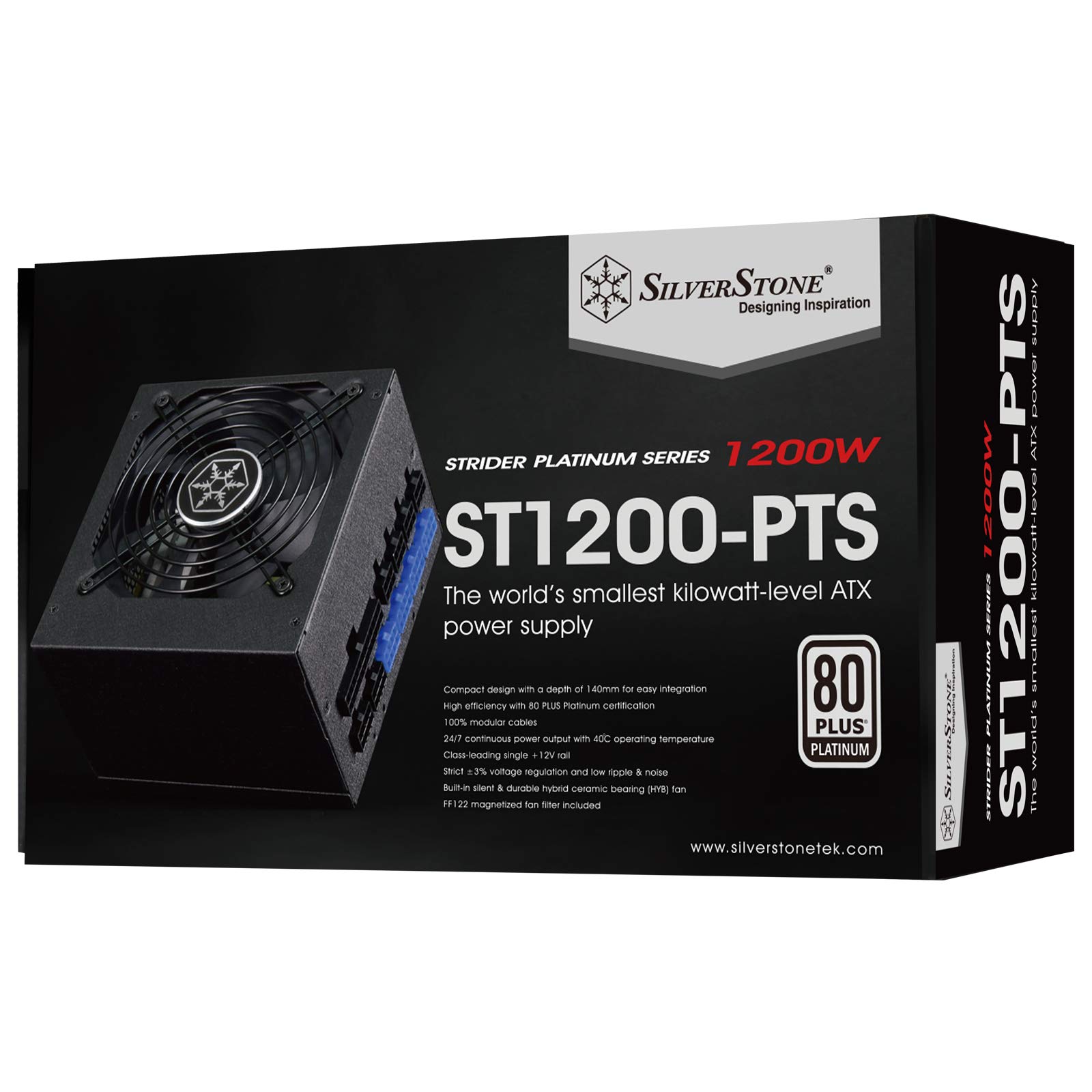 SilverStone Strider ST1200-PTS 1200W Netzteil Platinum modular schwarz