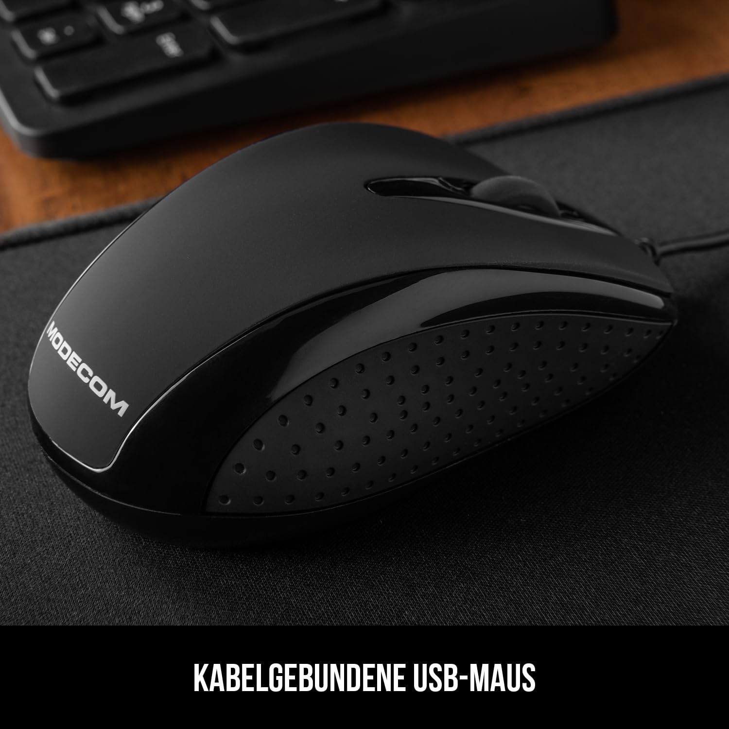 Modecom MC-M4 Kabelmaus Schwarz 800-1600 DPI