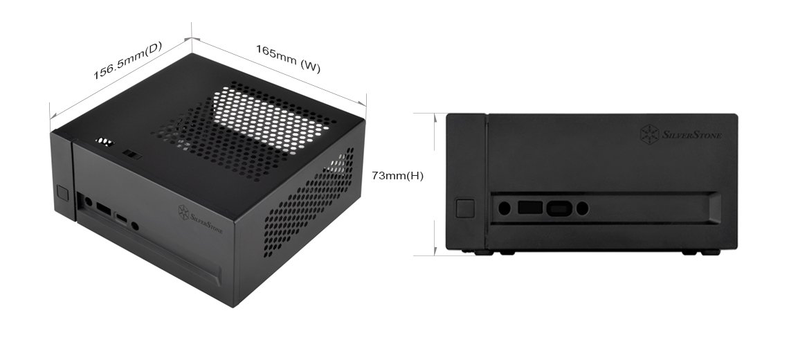 SilverStone Vital SST-VT02B Mini-STX Gehäuse schwarz 1,88L