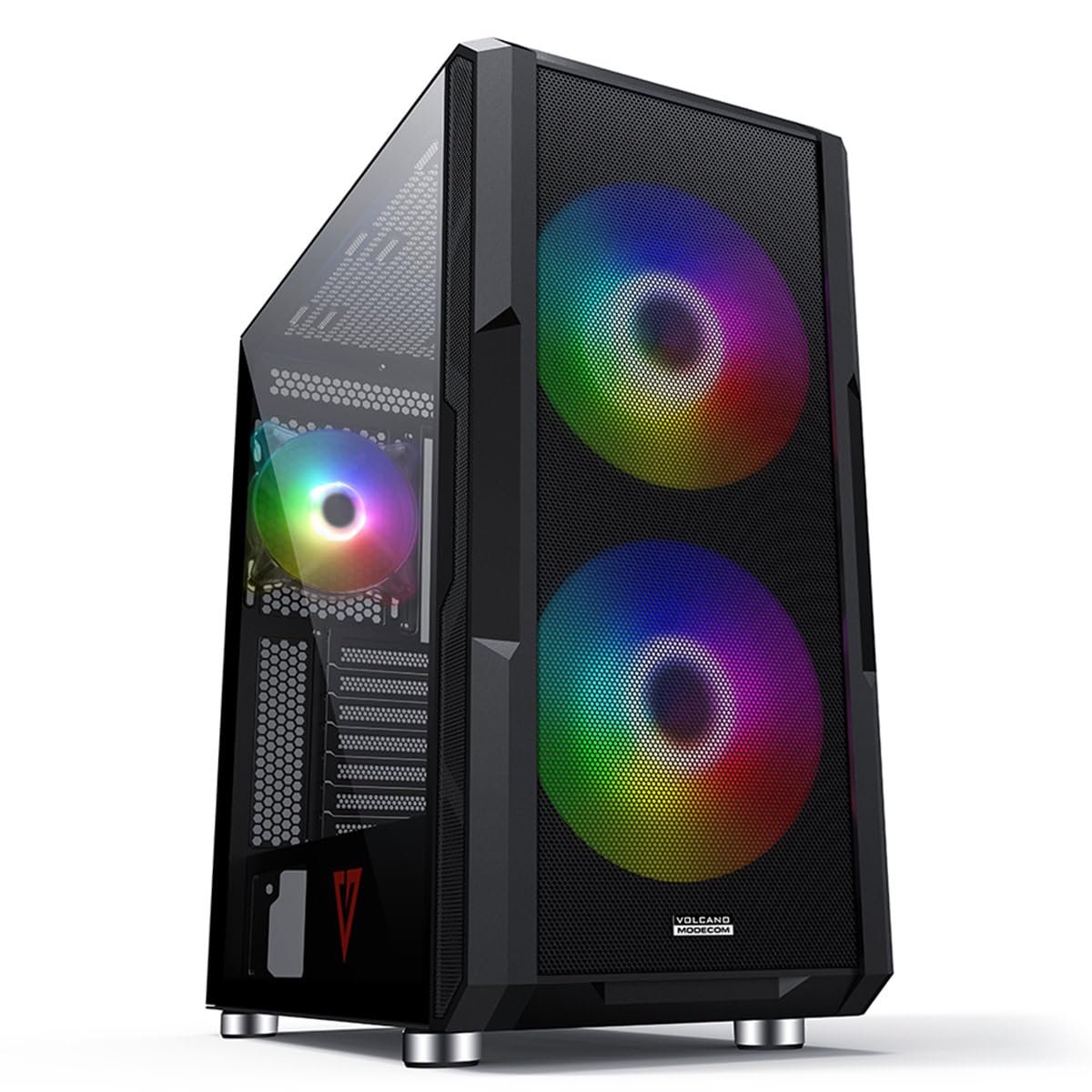 Modecom Volcano Amirani ARGB Midi-Tower PC Gehäuse schwarz Glas