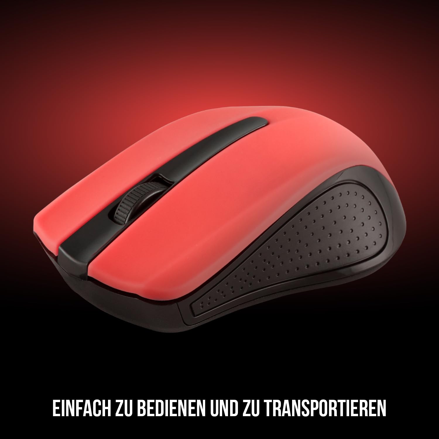 Modecom MC-WM9 Funkmaus Schwarz-Rot 1200 DPI