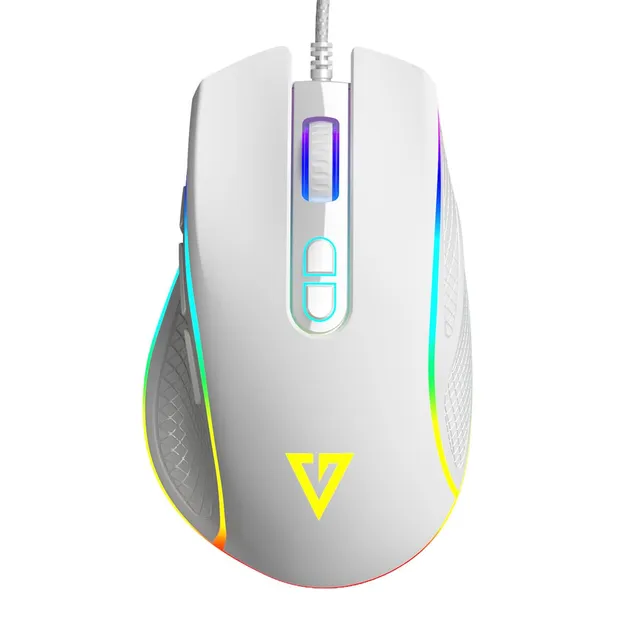 Modecom Volcano Veles Gaming-Maus weiß RGB kabelgebunden