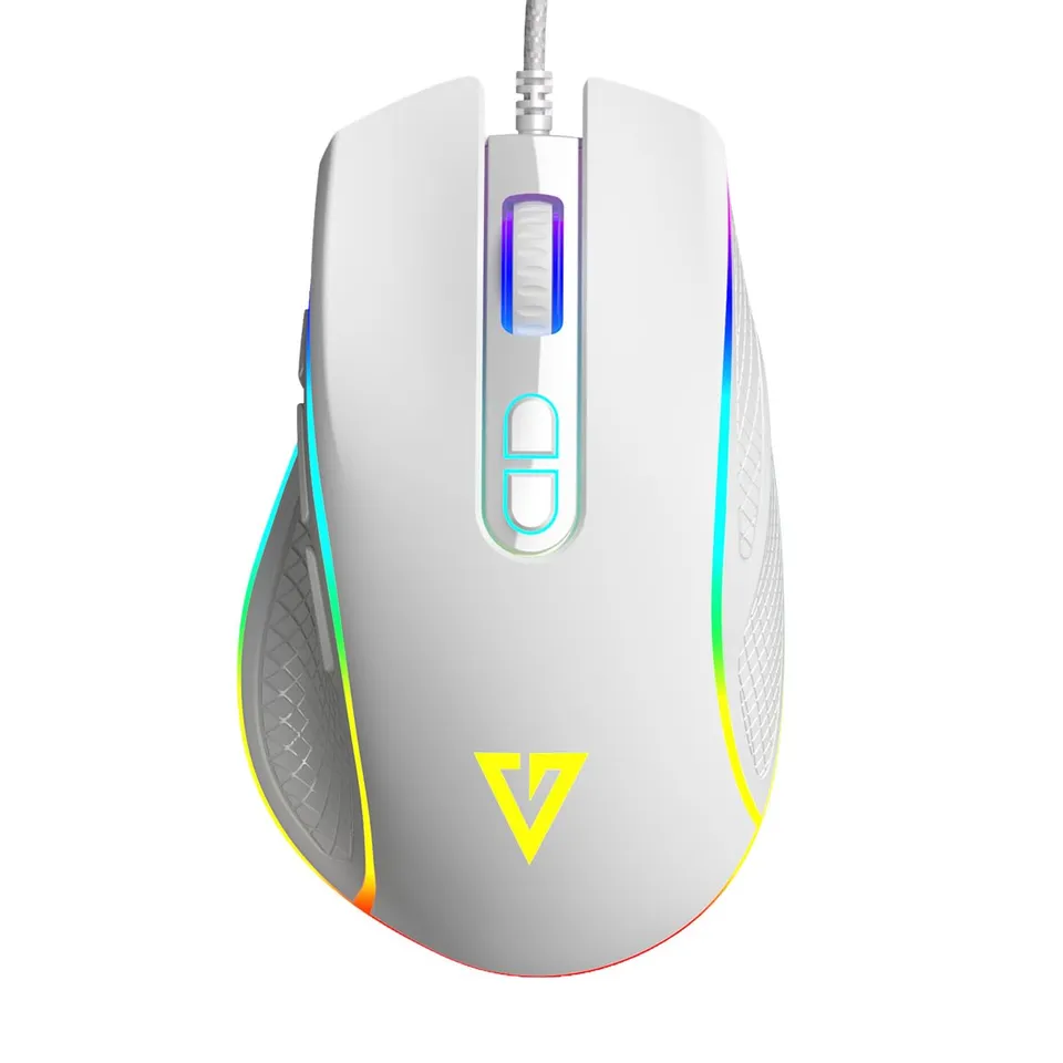 Modecom Volcano Veles Gaming-Maus weiß RGB kabelgebunden