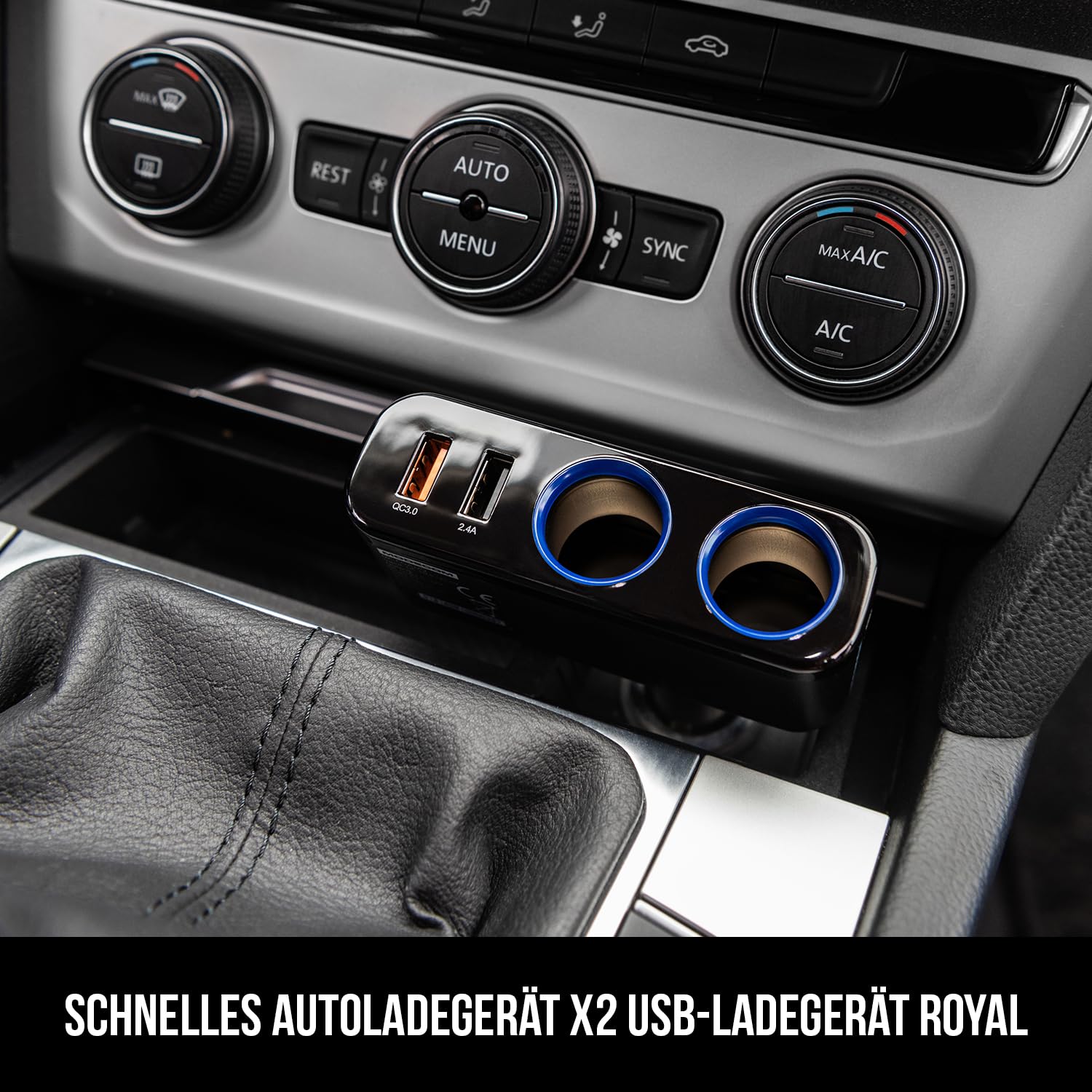 Modecom Royal CG2U2Q Kfz-Ladegerät 2x USB QC 3.0