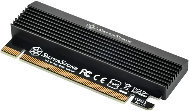 SilverStone Case Storage SST-ECM23 M.2 Adapter PCIe x4 mit Kühler