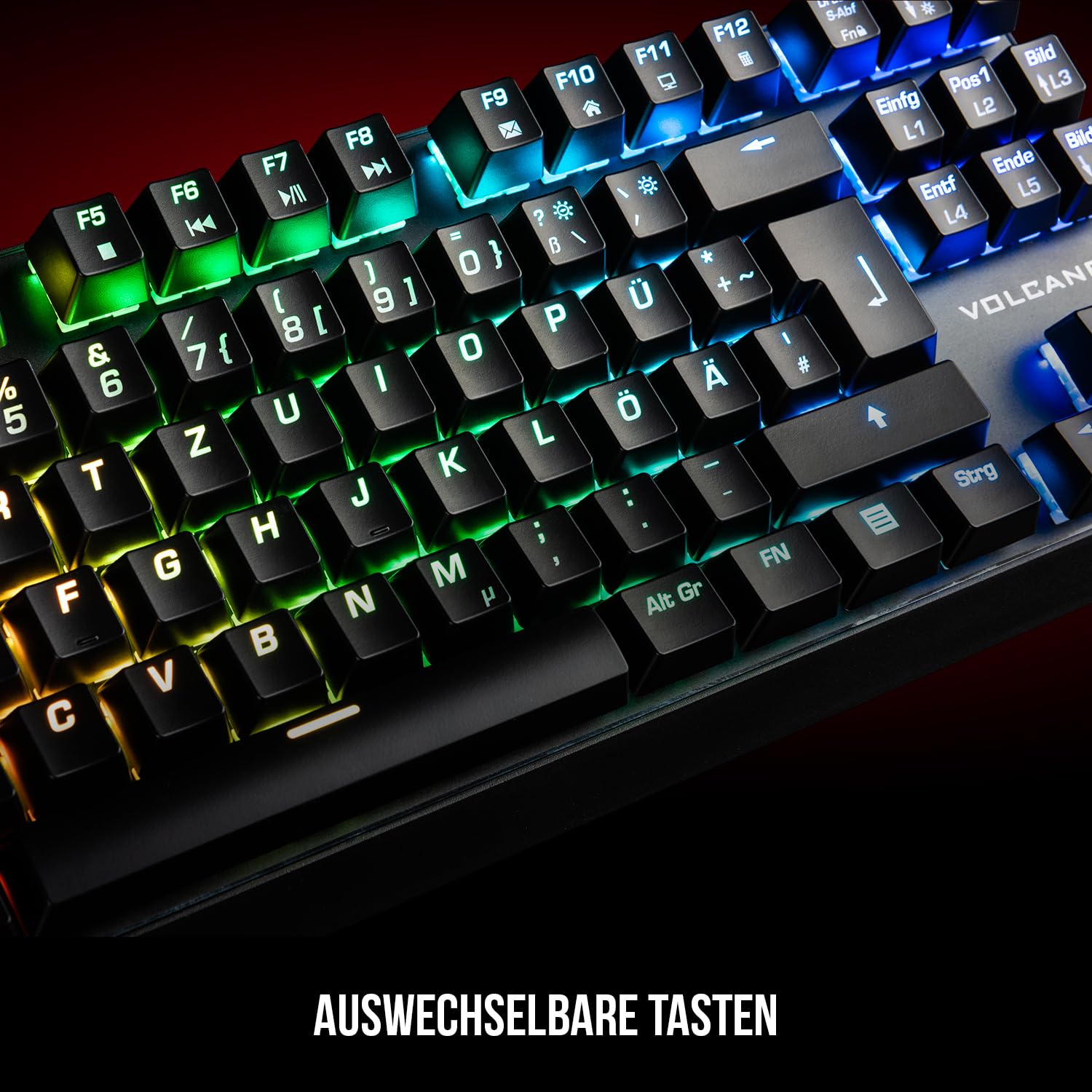 Modecom Volcano Lanparty Plus RGB Tastatur TKL Brown QWERTZ
