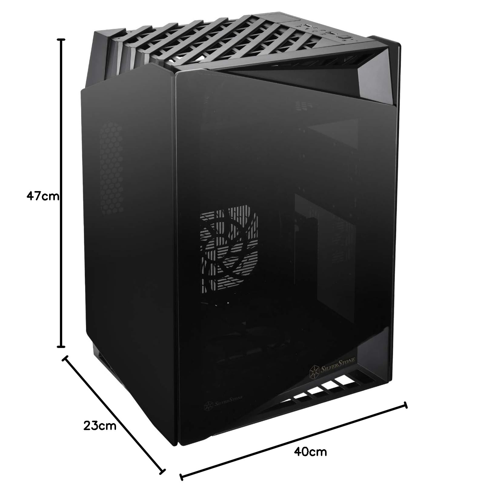 SilverStone Lucid LD03B Mini-ITX Gehäuse schwarz Glas