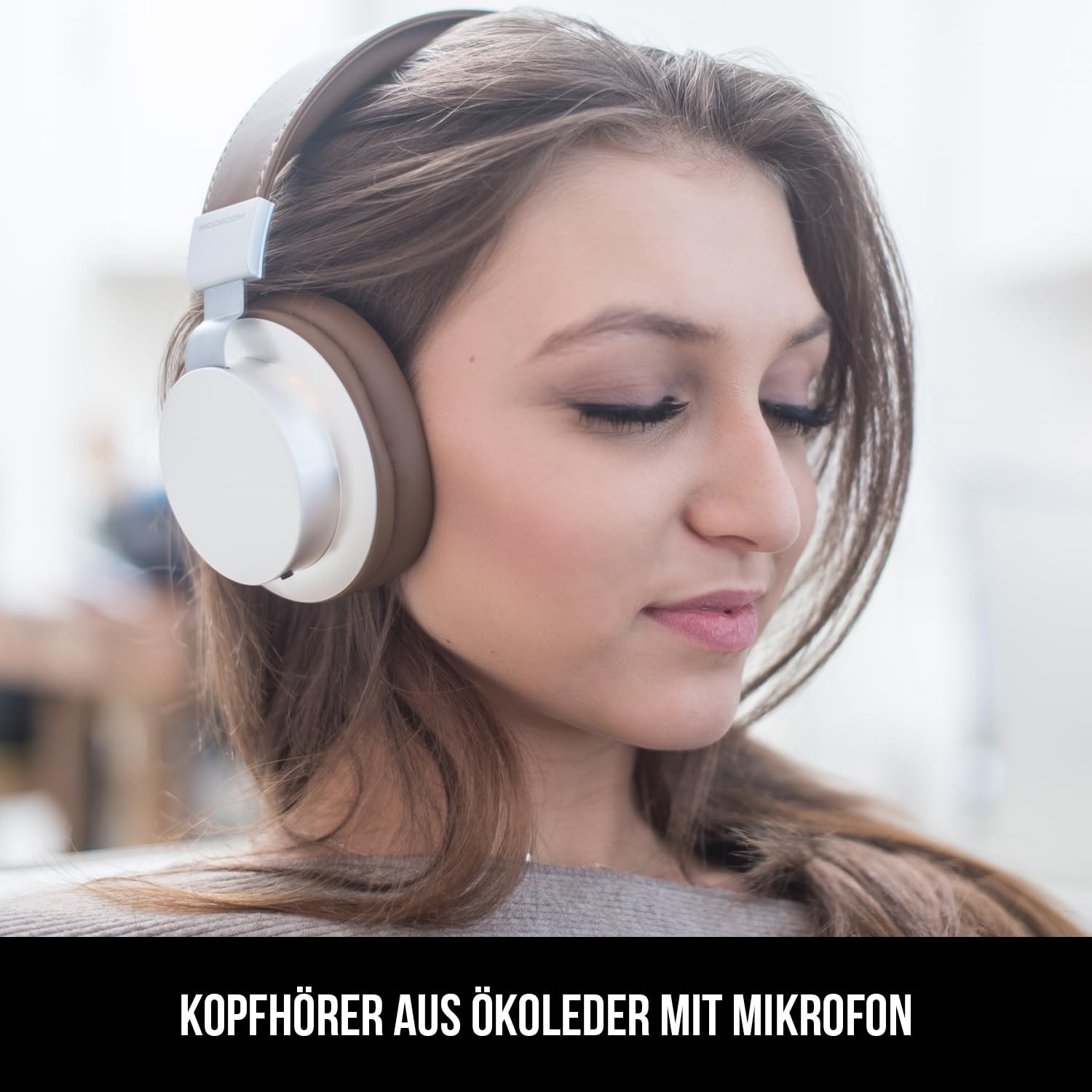Modecom MC-1500HF Headset braun Over-Ear Mikrofon