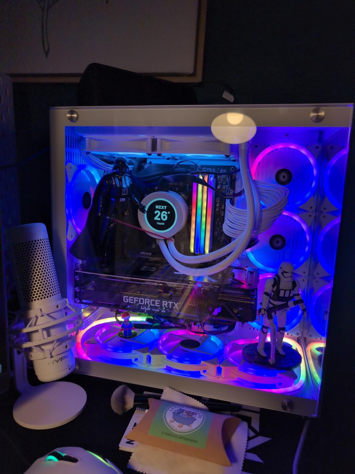 Cooler Master PVC Netzteil-Verlängerungskabel 30cm schwarz-weiß