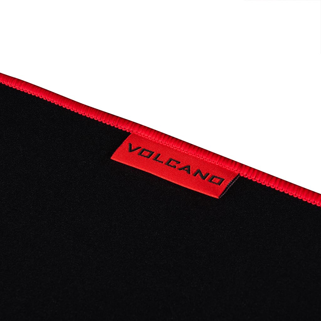 Modecom Volcano Erebus Black Mauspad Stoff groß rot Saum