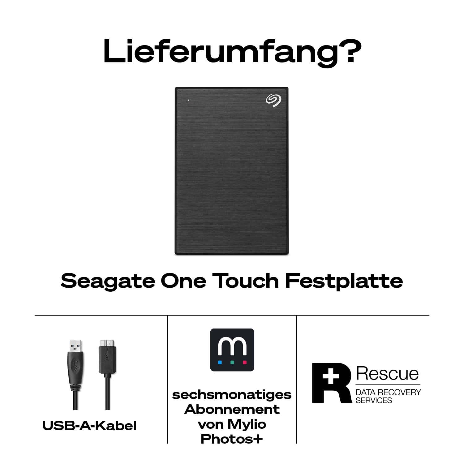 Seagate One Touch STKY1000404 Festplatte 1TB USB 3.0