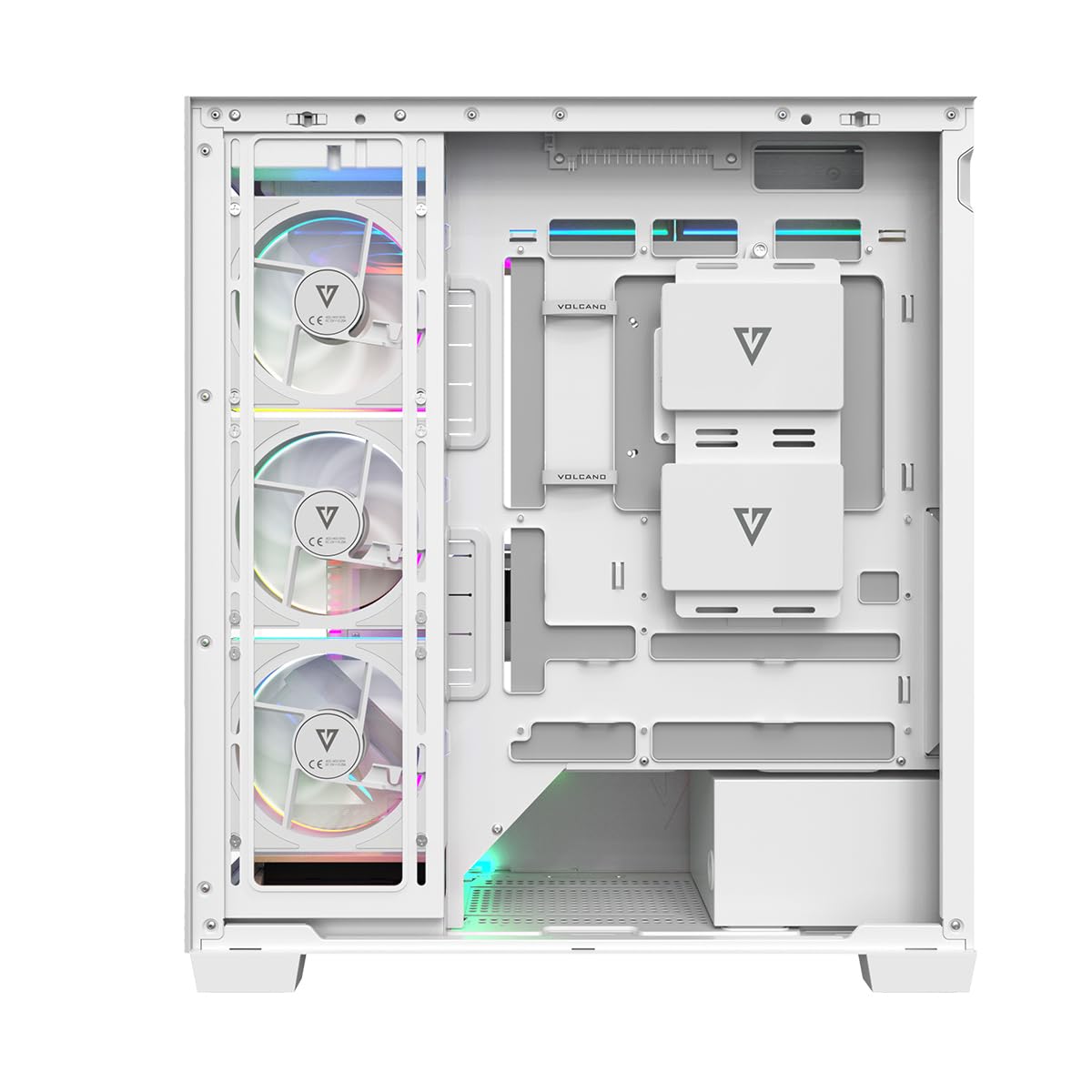 Modecom Volcano Stellar Plus ARGB Gehäuse Weiß 8 Lüfter