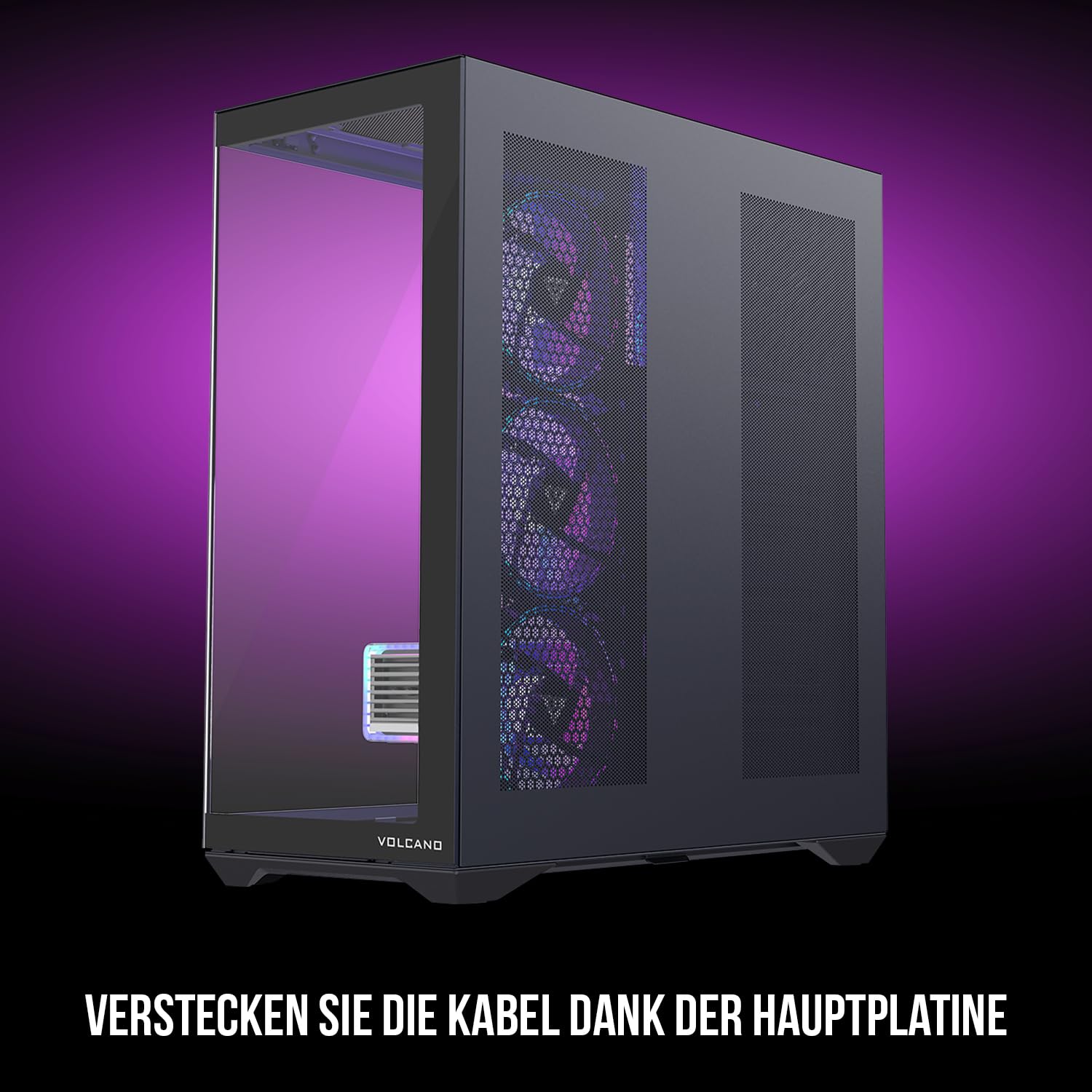 Modecom Volcano Space XL ARGB Tower Schwarz 5x 140 mm