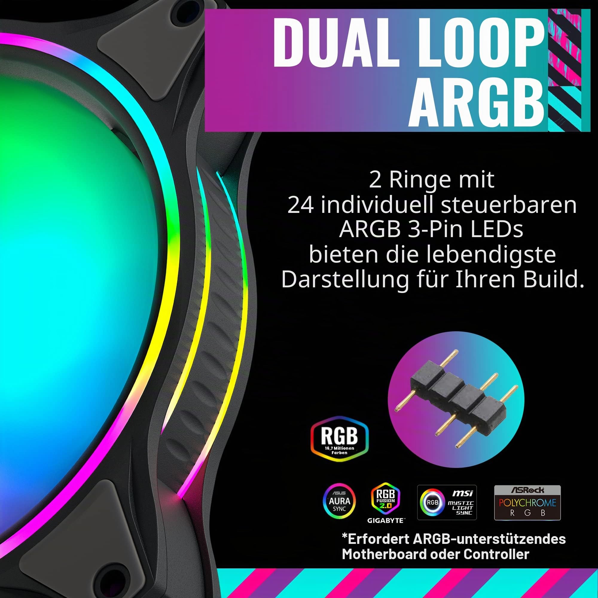 Cooler Master MasterFan MF120 Halo ARGB Gehäuselüfter 120mm