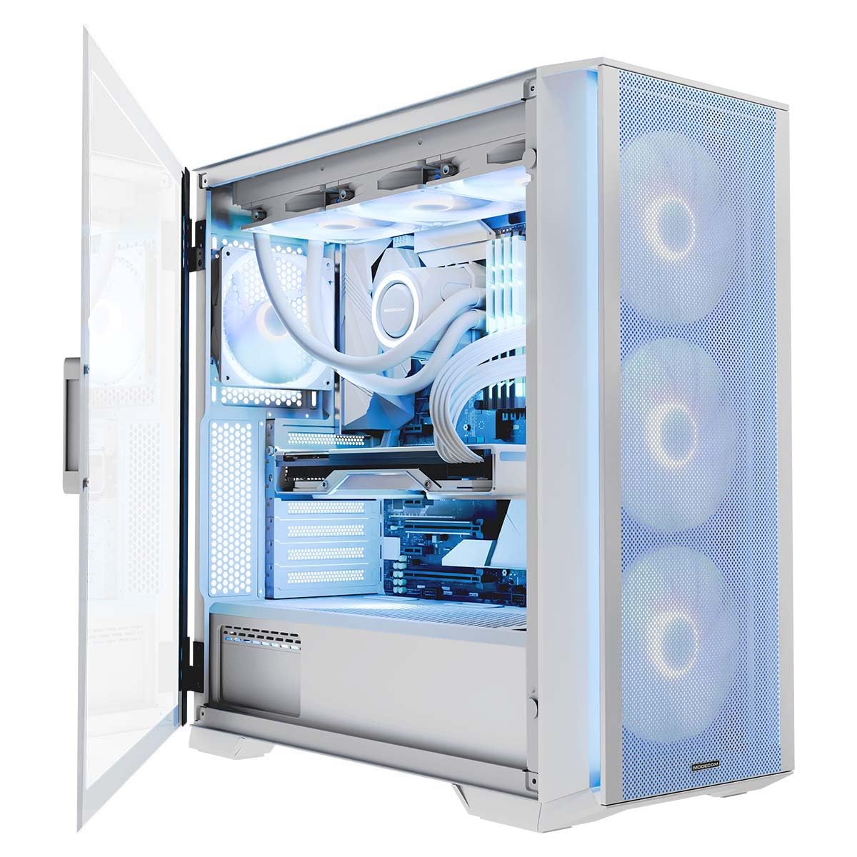 Modecom Horizon ARGB Flow E-ATX Gehäuse Weiß Midi