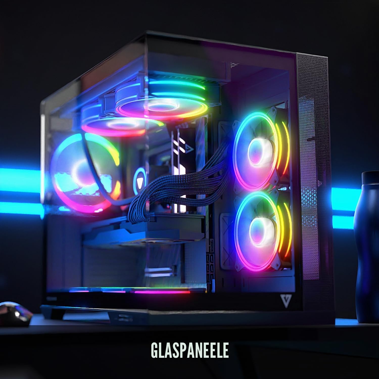 Modecom Volcano Panorama APEX ARGB 7F Gehäuse Grau