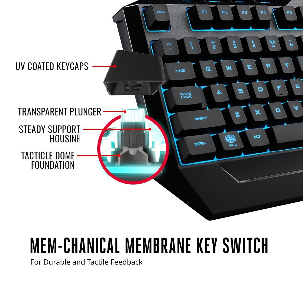 Cooler Master Devastator 3 Tastatur Maus Set AZERTY LED