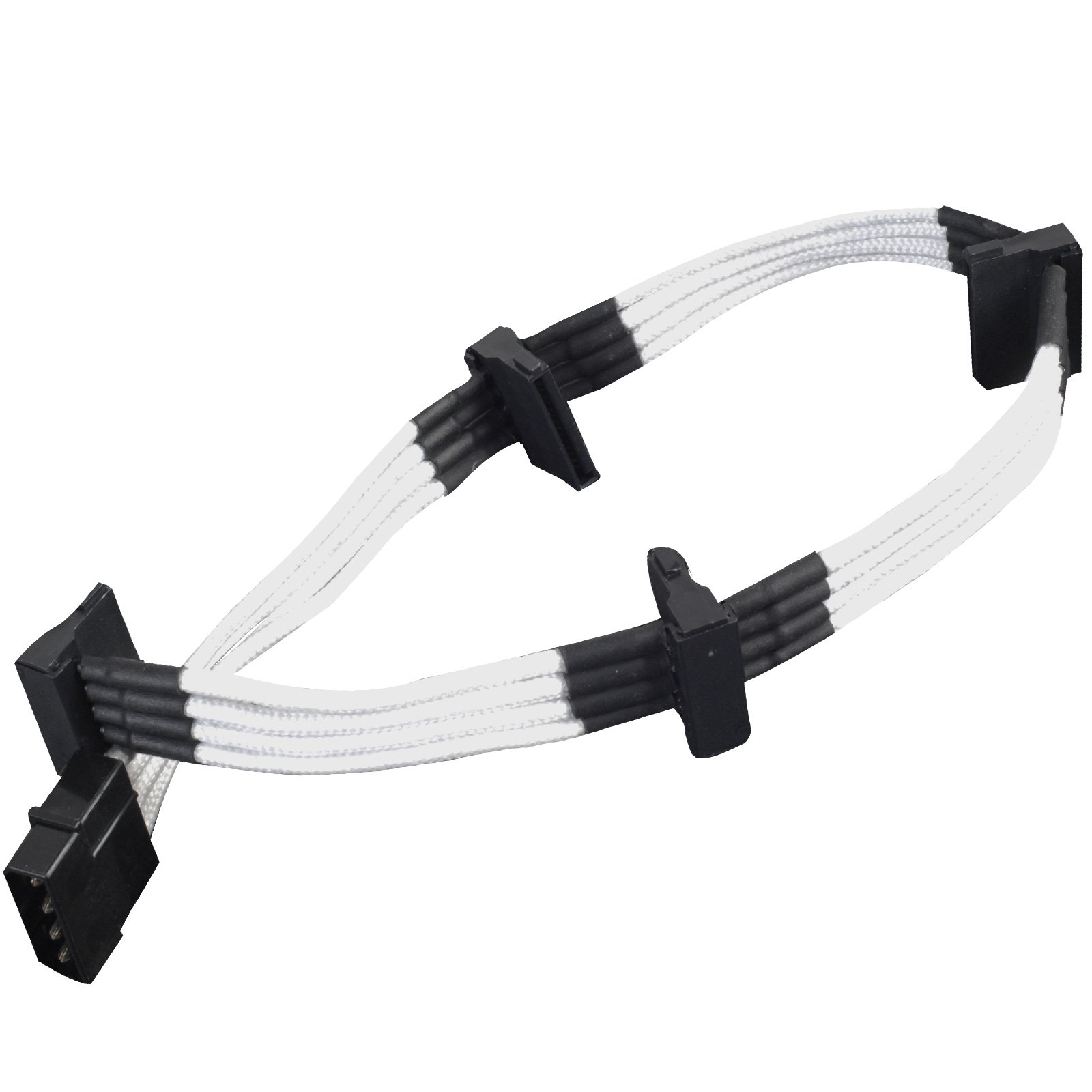 SilverStone PP07-BTSB Netzteilkabel Molex-SATA schwarz 30cm