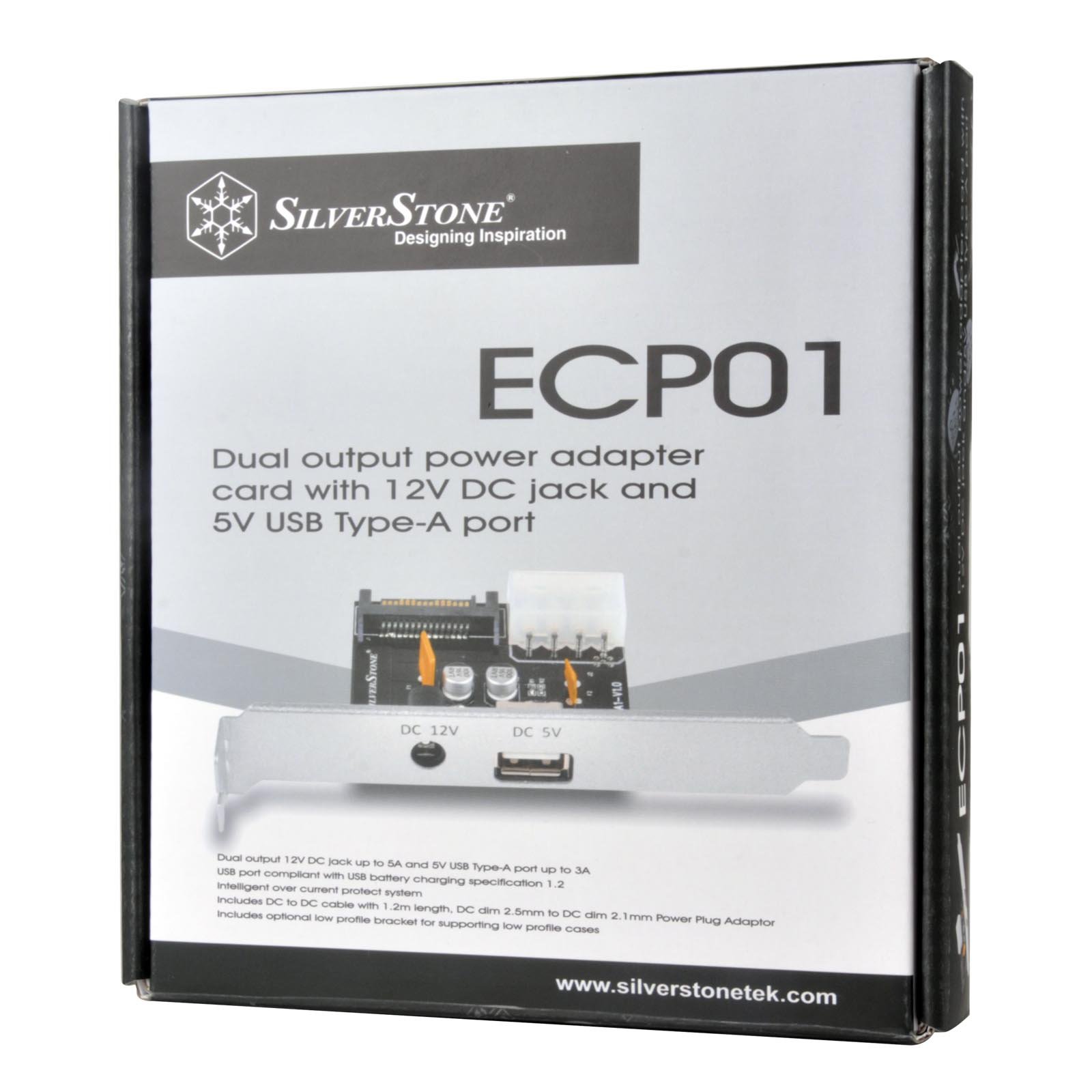 SilverStone ECP01 Strom Adapterkarte 12V DC USB Typ A