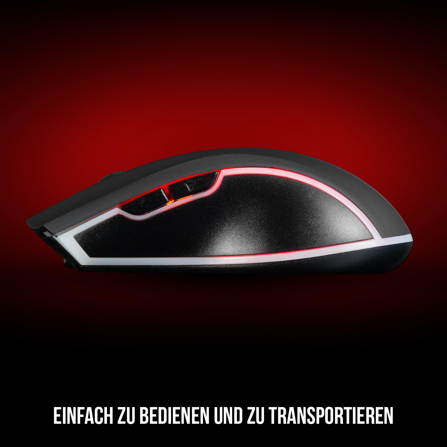 Modecom MC-WRM1 Funkmaus Schwarz 1600 DPI mit Akku