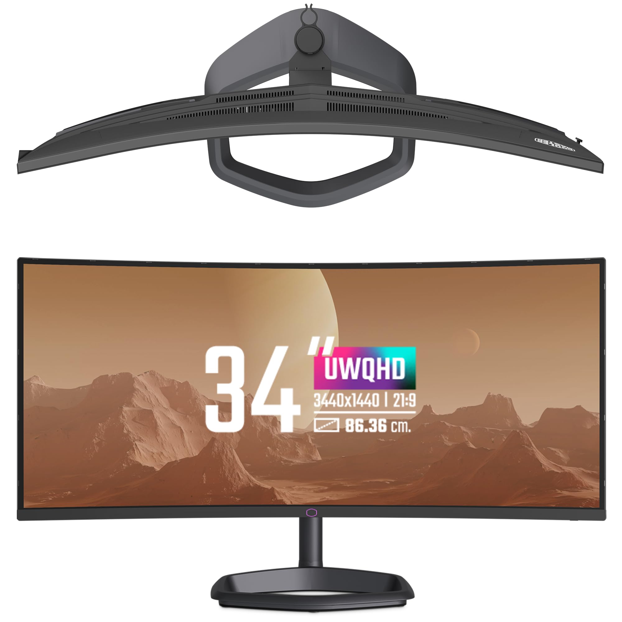 Cooler Master GM34-CWQ2 34" UWQHD Curved Gaming Monitor 165Hz