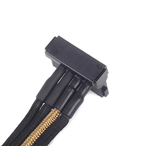 SilverStone PP07 Netzteilkabel Molex-4x SATA schwarz-gold